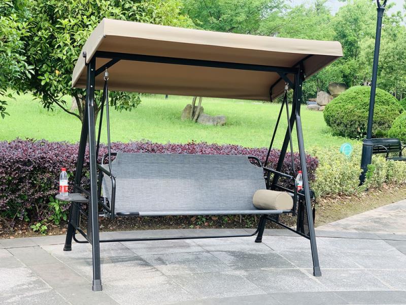 哈丽波双人休闲椅户外吊椅室内阳台三人摇椅露台庭院成人铁艺秋千