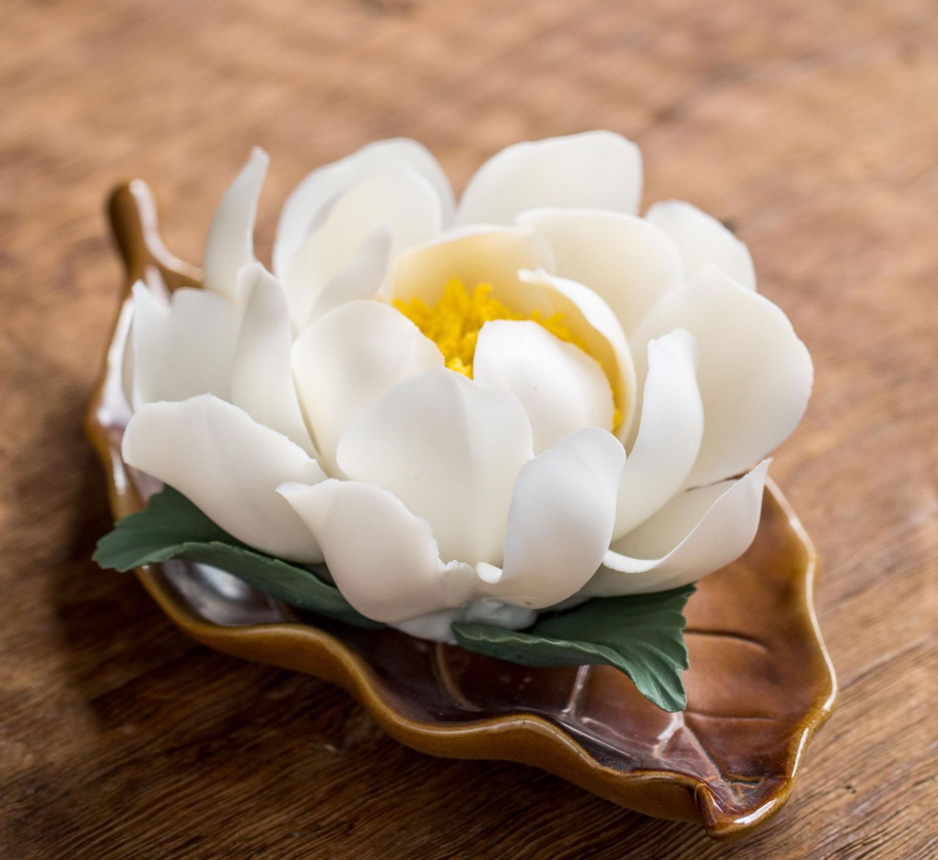 莲花荷花牡丹花香插禅意陶瓷纯手工装饰品茶桌摆件家用办公室礼品