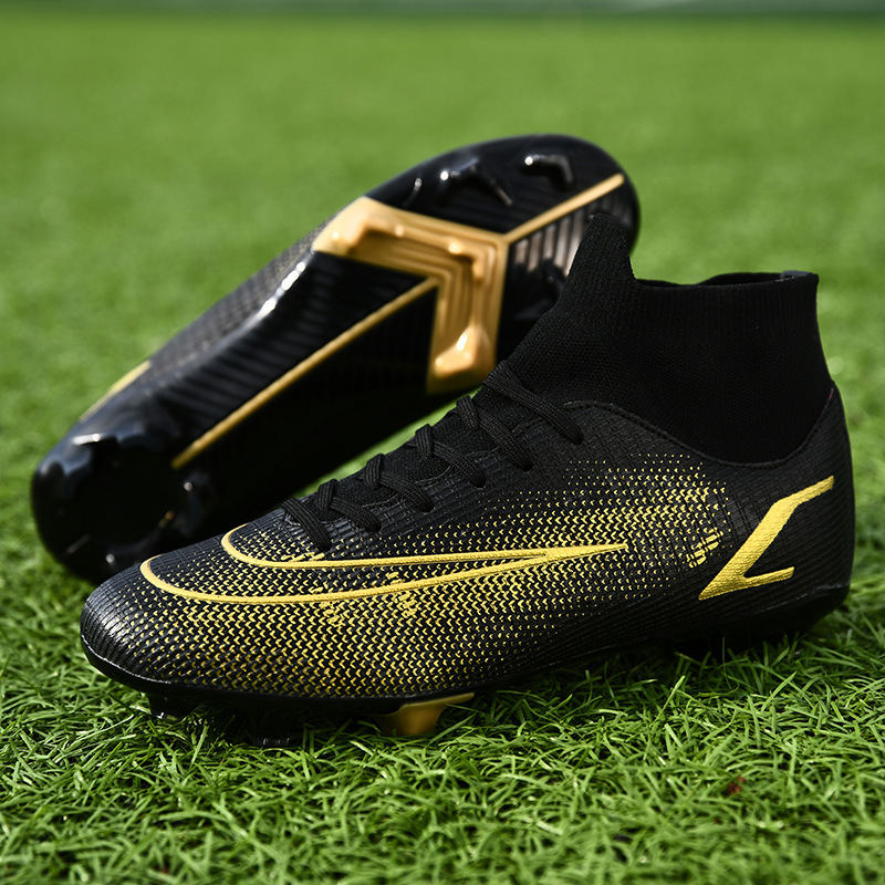 亚马逊刺客足球鞋男大码专业训练钉鞋女36高帮防滑耐磨运动鞋跨境