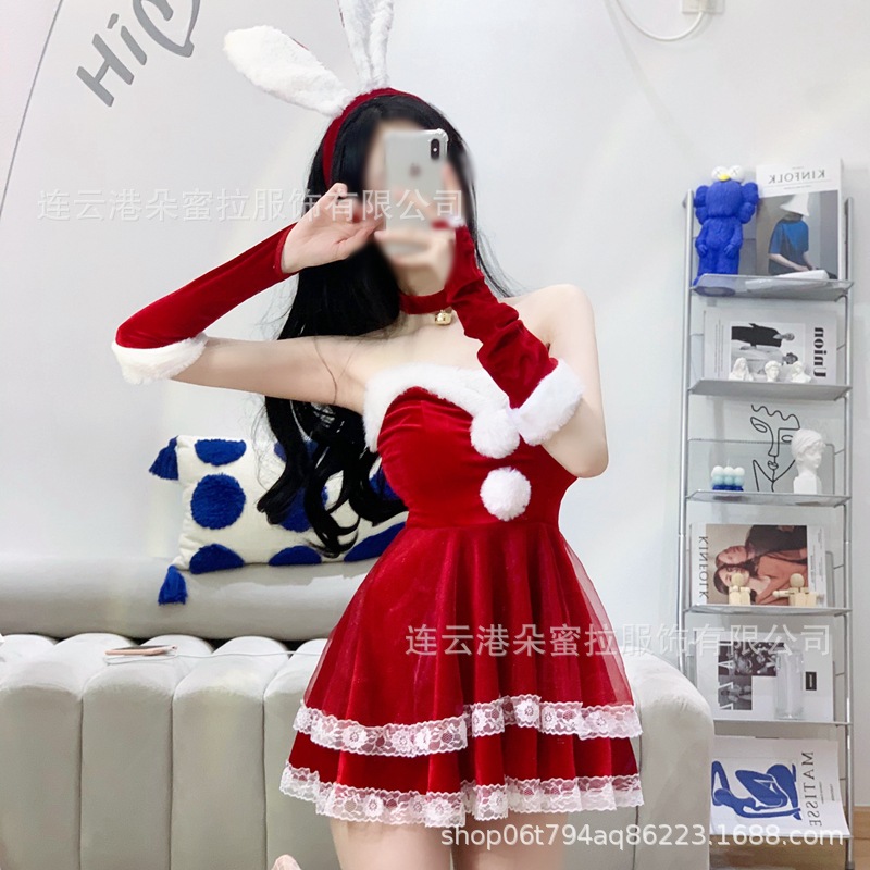 Domila Sexy Lingerie Set Pajamas Wholesale Clothes One Piece Dropshipping Cute Christmas Bunny Uniform Temptation