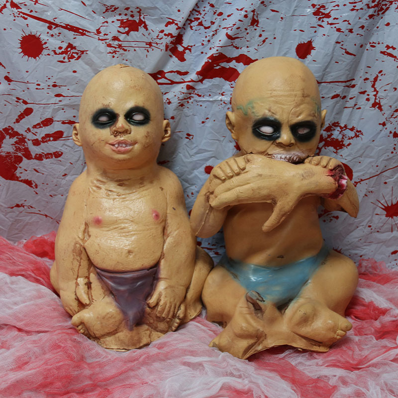 万圣节吓人婴儿恐怖娃娃鬼屋密室逃整人恶魔娃娃场地布置装饰道具