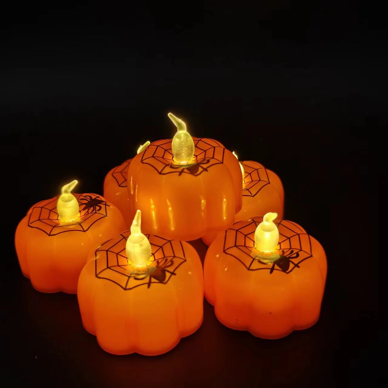 Halloween Party Decoration Supplies LED Electronic Pumpkin Lamp Atmosphere Decoration Light Luminous Toy Pumpkin Candle Light