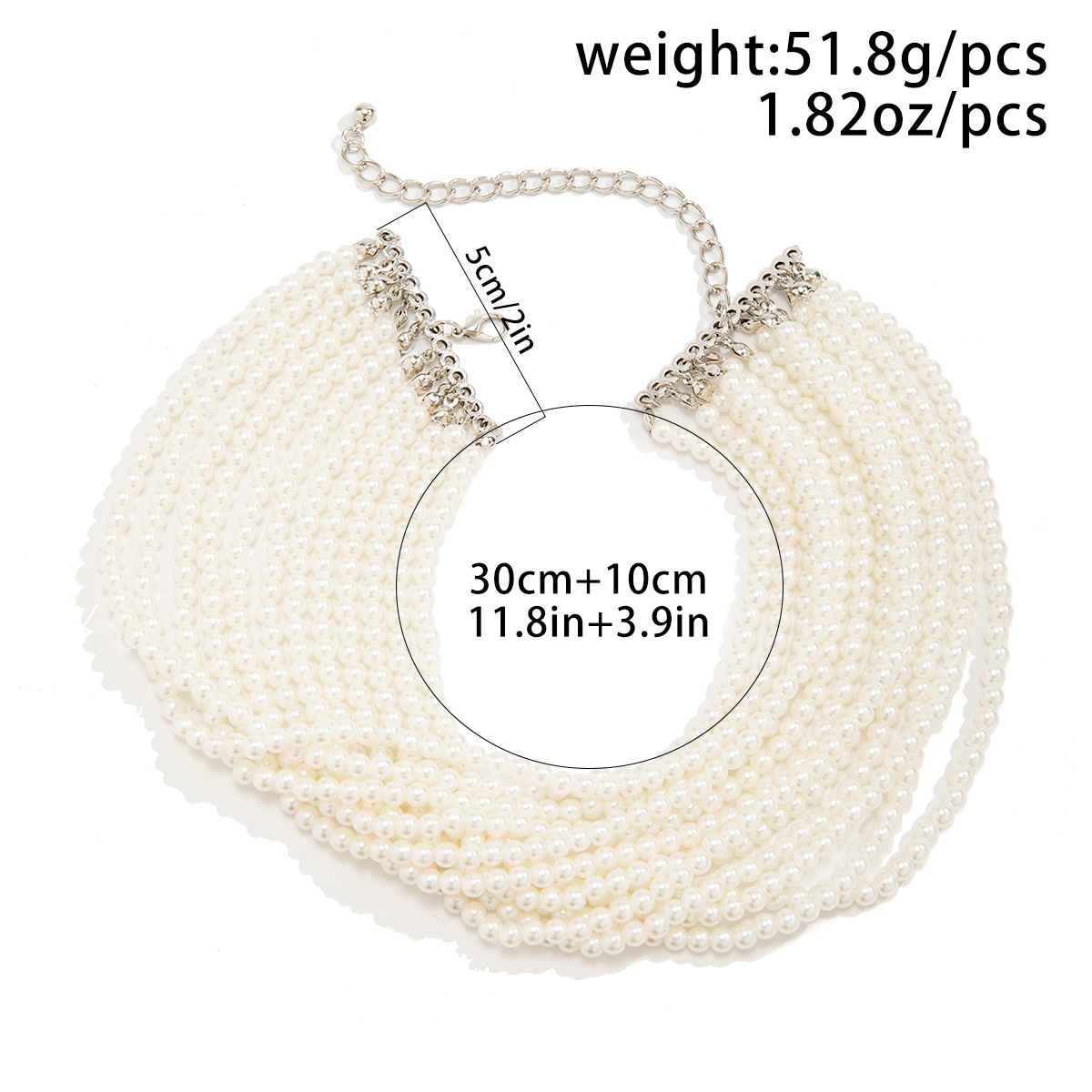 欧美多层法式复古项圈饰品仿珍珠项链女气质巴洛克大小串珠choker