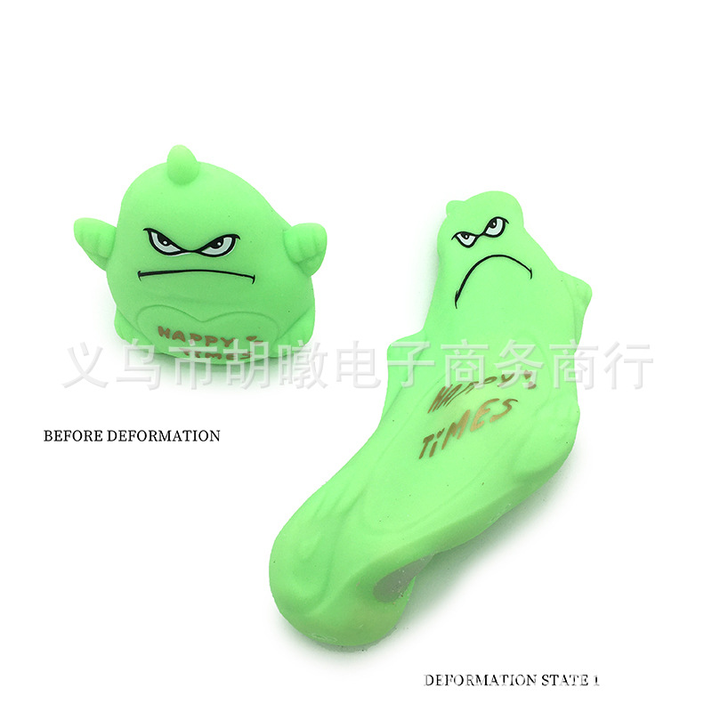 Cross-Border Hot Selling Soft Rubber Salon Toy Little Monster Decompression Artifact Squeezing Toy Parent-Child Funny Little Boy Gift