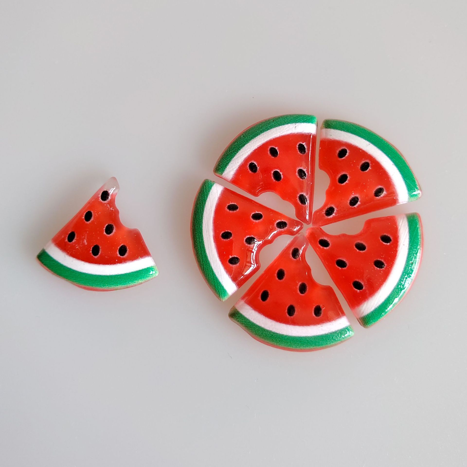 卡通冰爽西瓜diy树脂配件 奶油胶手机壳文具盒头饰发饰贴片材料