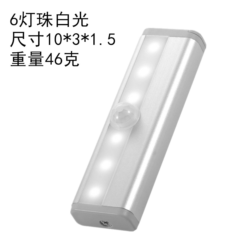 SOURCE Manufacturer USB Charging Small Night Lamp Smart Led Human Body Induction Cabinet Light Battery Wardrobe Closet Light