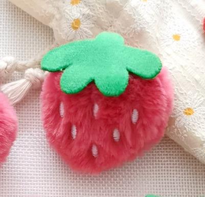 DIY Plush Cartoon Strawberry Bear Hairpin Headband Headwear Accessories Accessories Brooch Clothing Bag Decoration Gift