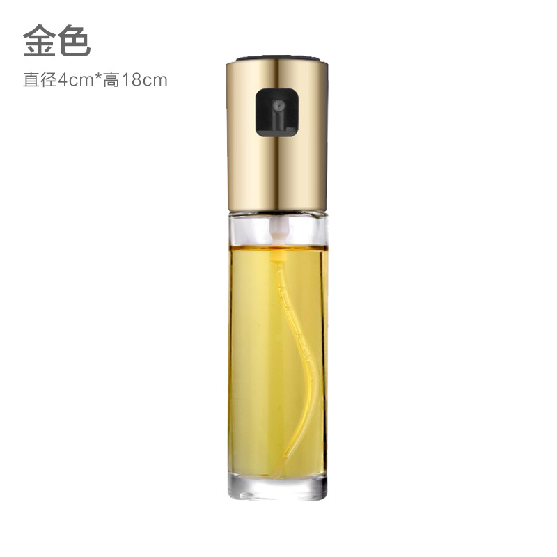 Kitchen Spray Oil Bottle Press Type Fuel Injector Transparent Borosilicate Glass Pack Vinegar Bottle Sesame Oil Bottle Spice Jar Sprinkling Can