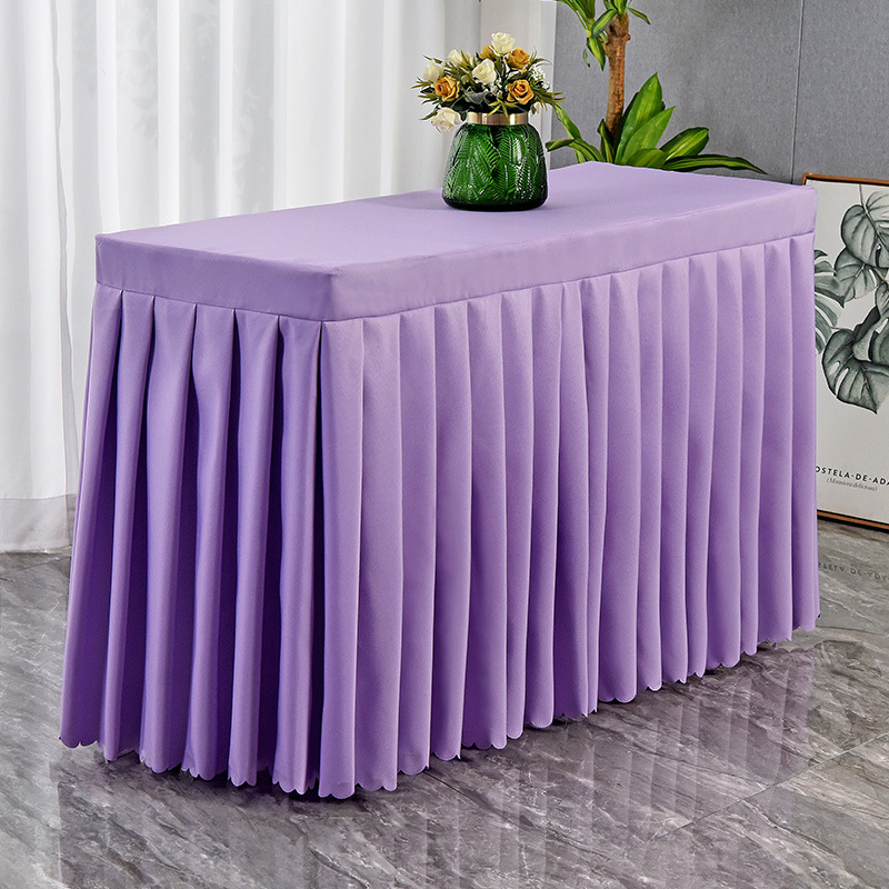 Conference Room Tablecloth Rectangular Solid Color Table Skirt Exhibition Activity Office Tablecloth Table Skirt Cloth 