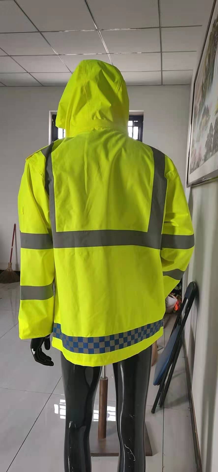 男女荧光绿橙抢险救援环卫执勤工作服反光雨衣雨裤套装交通路政