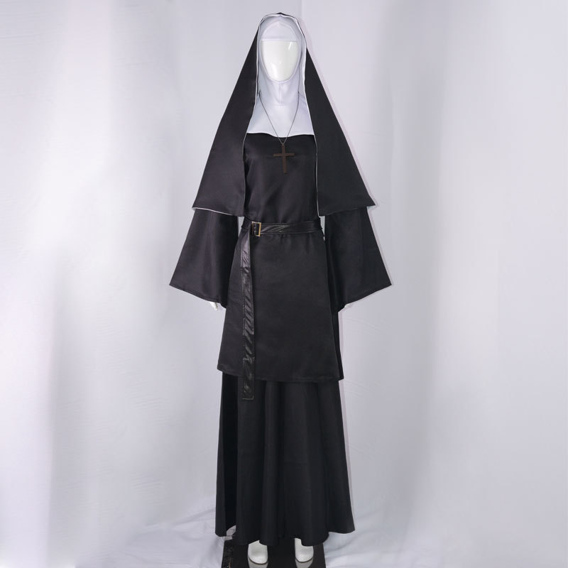 亚马逊万圣节thenun鬼修女cos服圣威达恐怖修女服牧师cosplay服装
