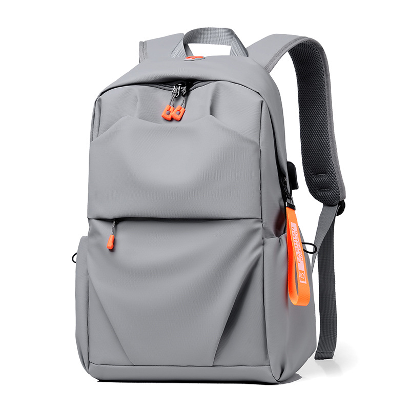 Cross-Border Backpack Men's Simple Casual Backpack Business Commute Waterproof Trend Computer Backpack Logo