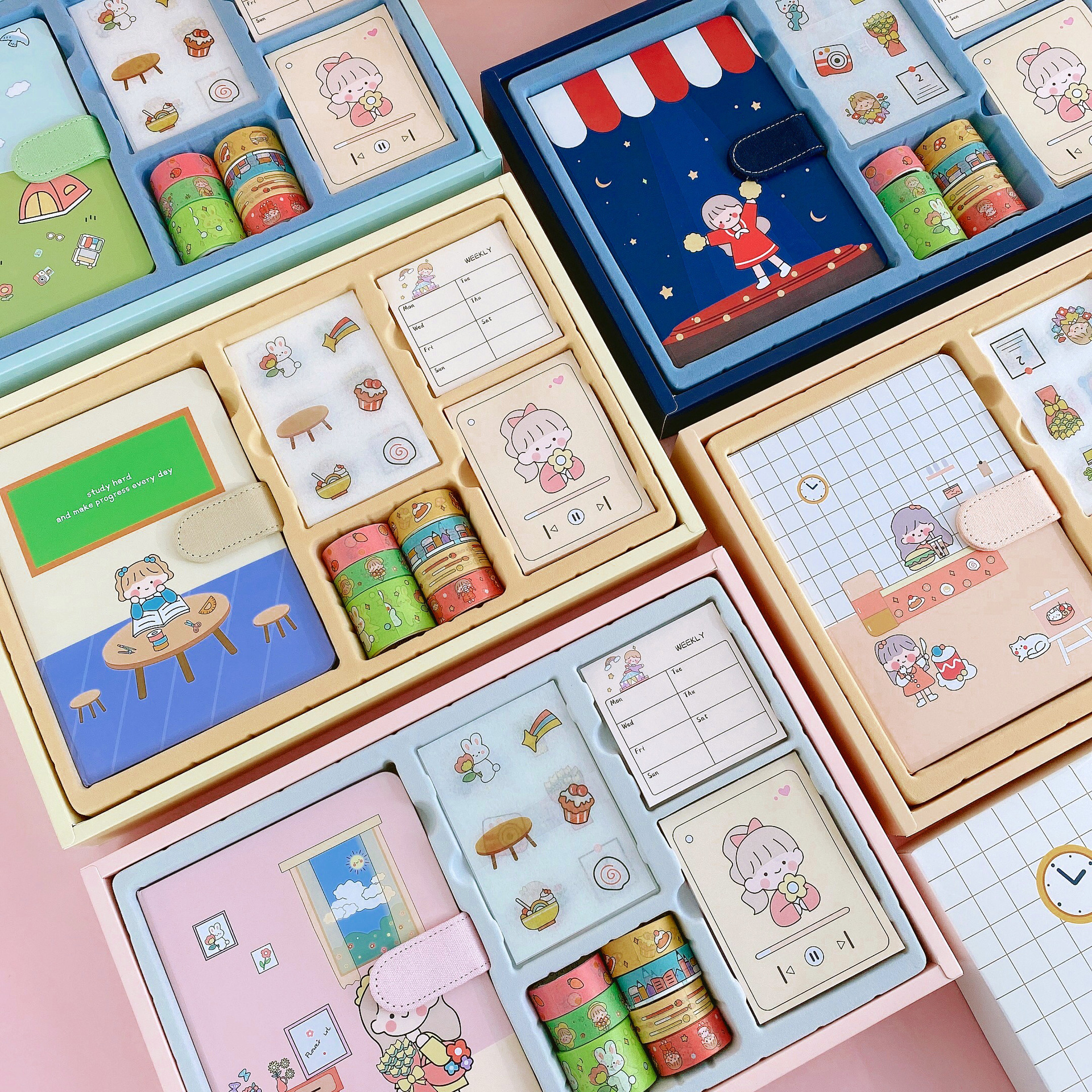 手帐礼盒手账套装礼盒网红少女心可爱手帐本素材工具材料全套学生