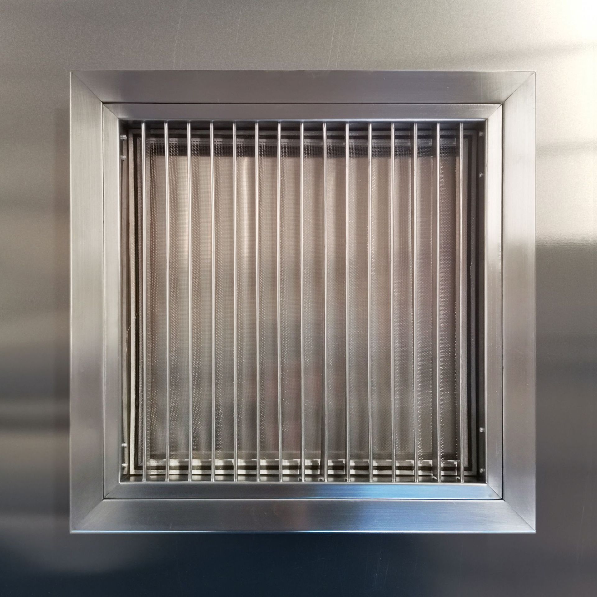 批售不锈钢回风口门铰型单层百叶风口不锈钢可开单层百叶风口