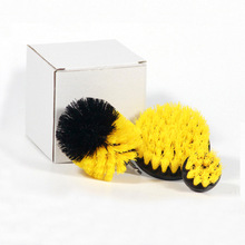 Multi-functional car cleaning drill brush head set