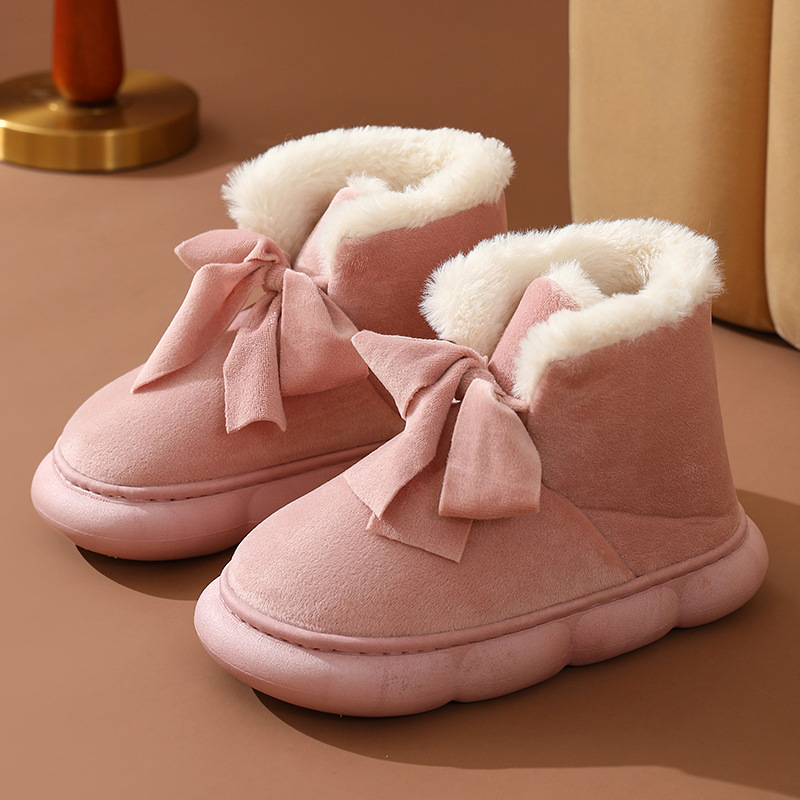 2023 Winter Thickened Women's Mid-Calf Length Snow Boots Velvet Thermal Non-Slip Thick Bottom Outdoor Short Cotton Shoes Wholesale