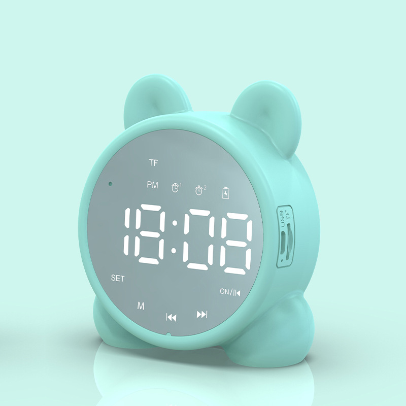 SOURCE Factory New Bluetooth Speaker Clock Speaker Mirror Speaker Mini Card-Inserting Gift Alarm Clock Card-Inserting Speaker