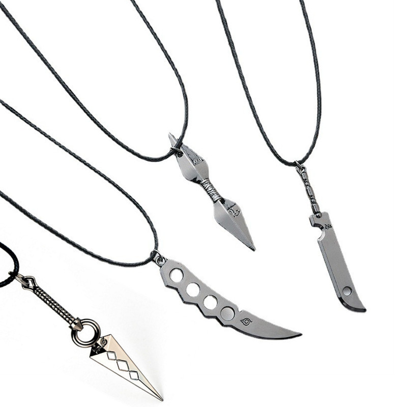 新款r销 火影动漫 鸣人 佐助 桃地再不斩兵器武器 大刀武器项链