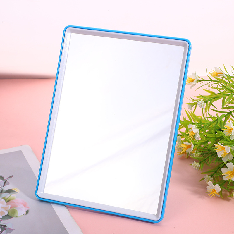 Fashion Simple Single-Sided Desktop Cosmetic Mirror Stand-up Wall-Mounted Beauty Dressing Mirror Portable Square Wall-Mounted Mirror