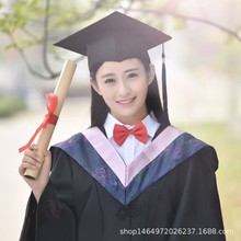 学士服 厂家直供大学毕业礼服现货 学士服垂布披肩 硕士服 导师服