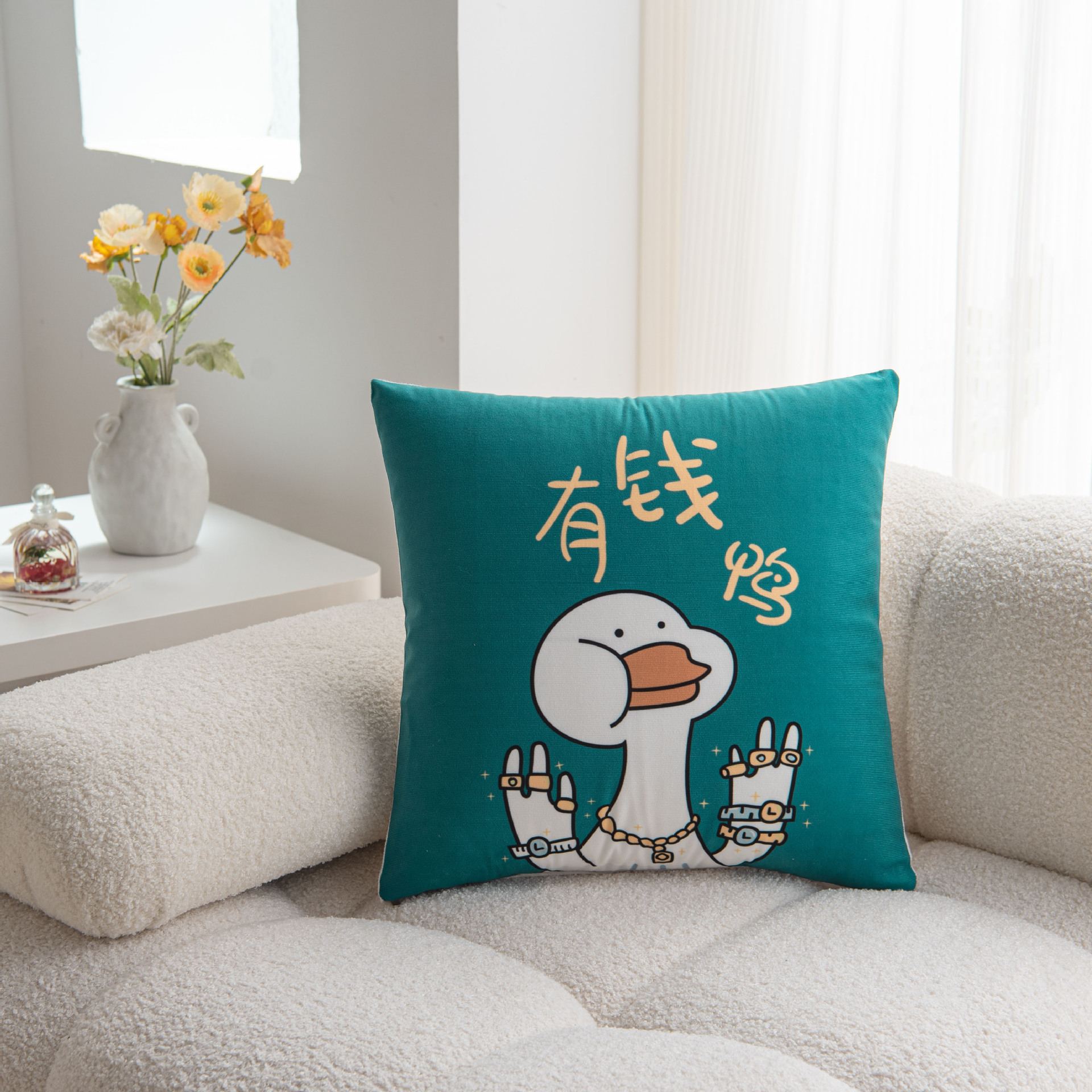 Cartoon Short Plush Pillow Dormitory Home Couch Pillow Hotel Car Printable Pattern Pillow Cushion Customization