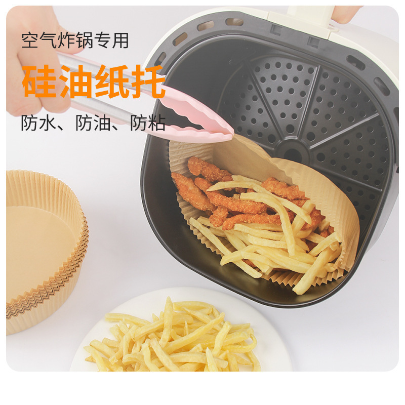 Air Fryer Dedicated Paper Pallet Household Oil-Absorbing Sheets Food Baking Tray Baking Silicone Paper Tin Foil Barbecue Tool Plate