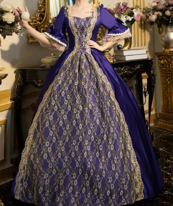 欧式宫廷演出服舞蹈装表演服化妆贵族晚会服装女士装