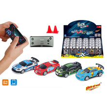 可乐罐迷你遥控车1：58灯光动力感应车APP双模式电动赛车儿童玩具