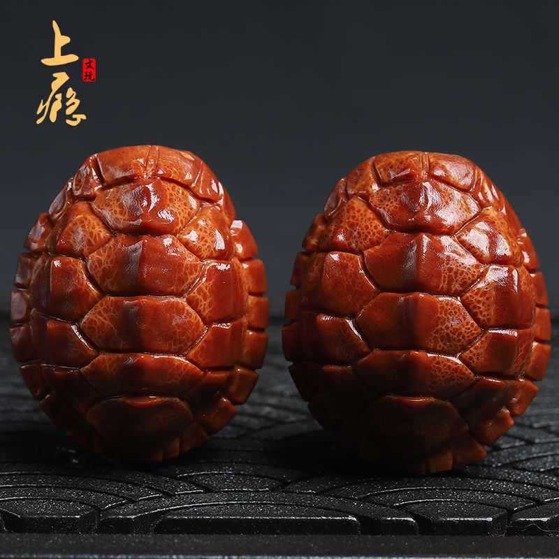 文玩橄榄核手串橄榄核雕刻巴西进口大核富甲天下手球一对男橄榄胡