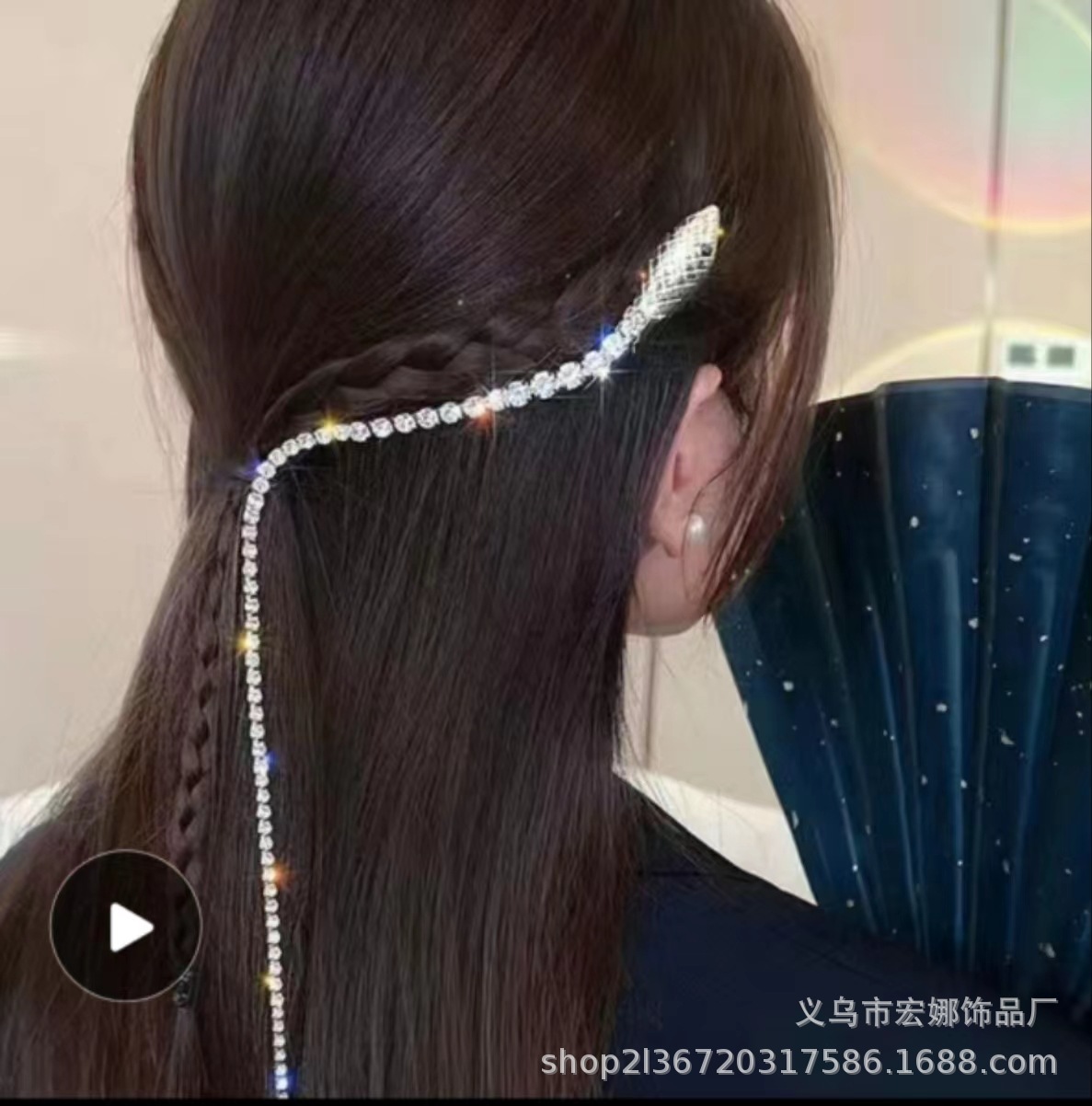 Snake-Shaped Barrettes 2022 New Rhinestone Tassel Hair Accessories Personality Trend Women's Headdress Fashion Zodiac Rhinestone Hair Chain