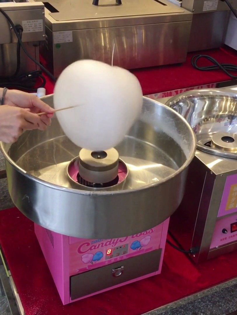 商用粉色棉花糖机电热摆摊用全自动棉花糖机子制作花式棉花糖机器