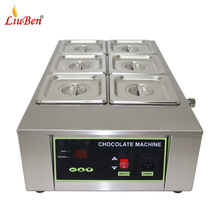 商用台式六缸巧克力热熔机 朱古力保温融化炉智能控温熔化机 直销