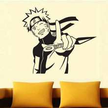 日本动漫人物忍者 手拿飞刀图案 创意精雕墙贴艺术家居墙贴画