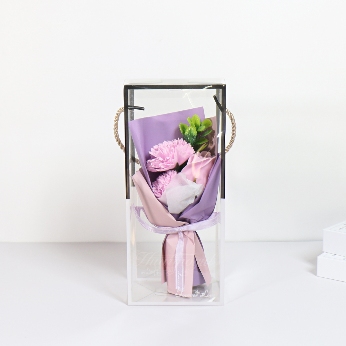 Soap Flower Carnation Rose Small Bouquet Soap Flower Mother's Day Valentine's Day Teacher's Day Gift Box Small Gift