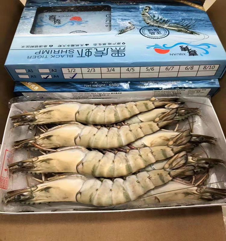 批发喜隽黑虎虾 婚宴礼品虾 冷冻海捕老虎虾 新鲜野生餐饮料理虾
