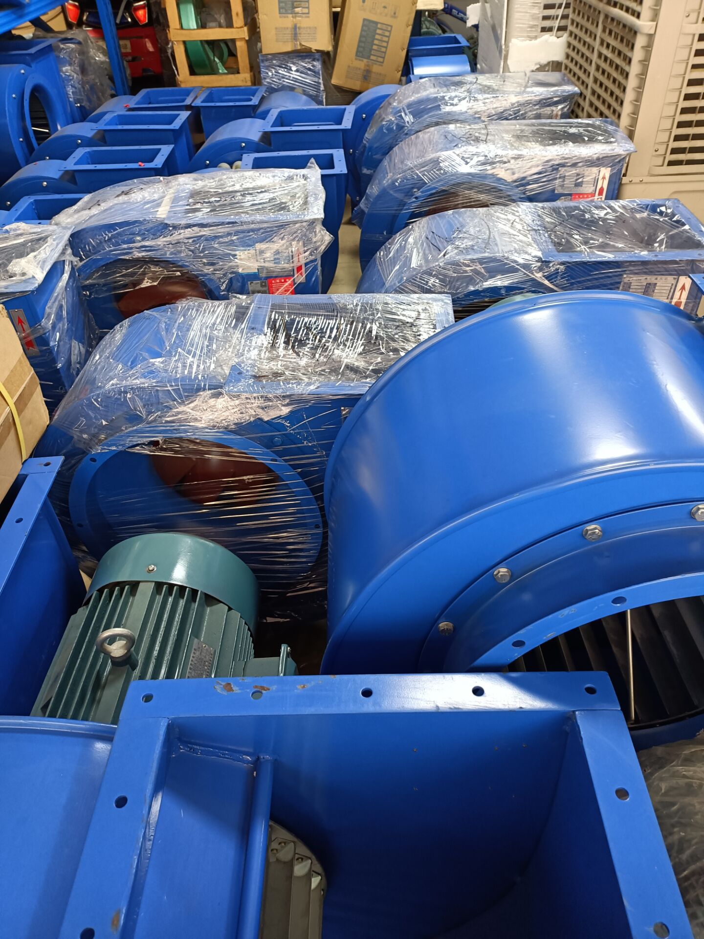 现货供应佛山九洲cf-3.0a/1.5kw/220v单相多翼式厨房排烟离心风机