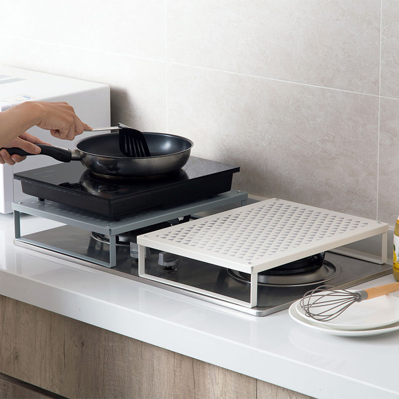 煤气灶盖板厨房铁艺灶台置物架家用电磁炉燃气灶罩微波炉架子j热