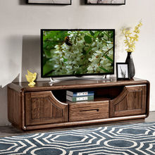 中式黑胡桃全实木电视柜小户型简约家用客厅整装组合原木卧室地柜