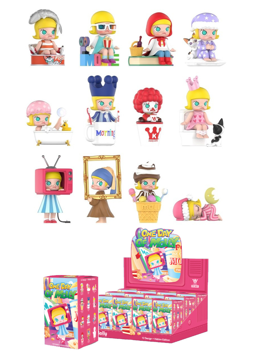 popmart泡泡玛特 molly系列盲盒潮玩 直播货源 整盒全新