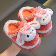 冬季儿童棉拖鞋女童保暖加绒防滑厚底亲子包跟宝宝1-3岁2小孩包邮