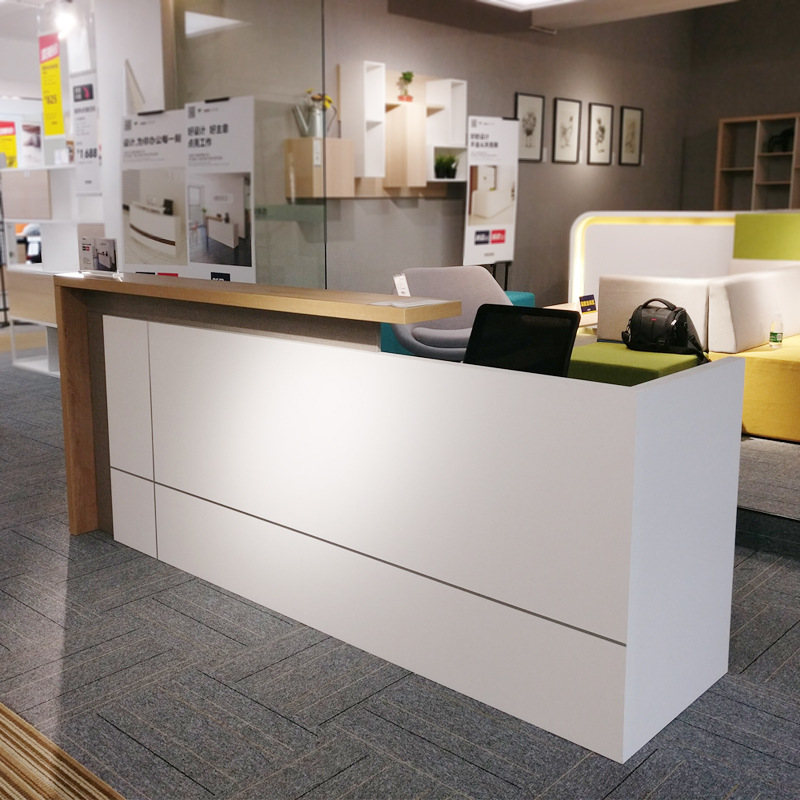 公司前台桌办公桌女装店伟豪收银台小型简约现代服装店吧台服务台