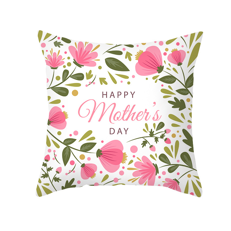 [Clothes] 2023 New Mother's Day Printed Pillowcase Home Sofa Decorative Pillow Bedroom Throw Pillowcase