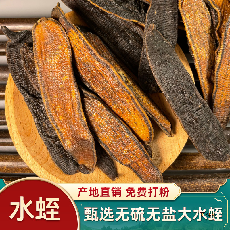 级水蛭材清水无盐宽体金线水蛭干货蚂蟥水蛭100克包邮-阿里巴巴