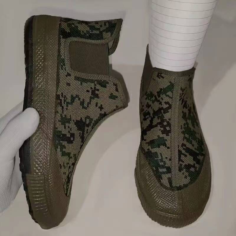 2024新款劳保鞋解放鞋男女一脚蹬高帮耐磨防滑高腰帆布解放鞋跨境