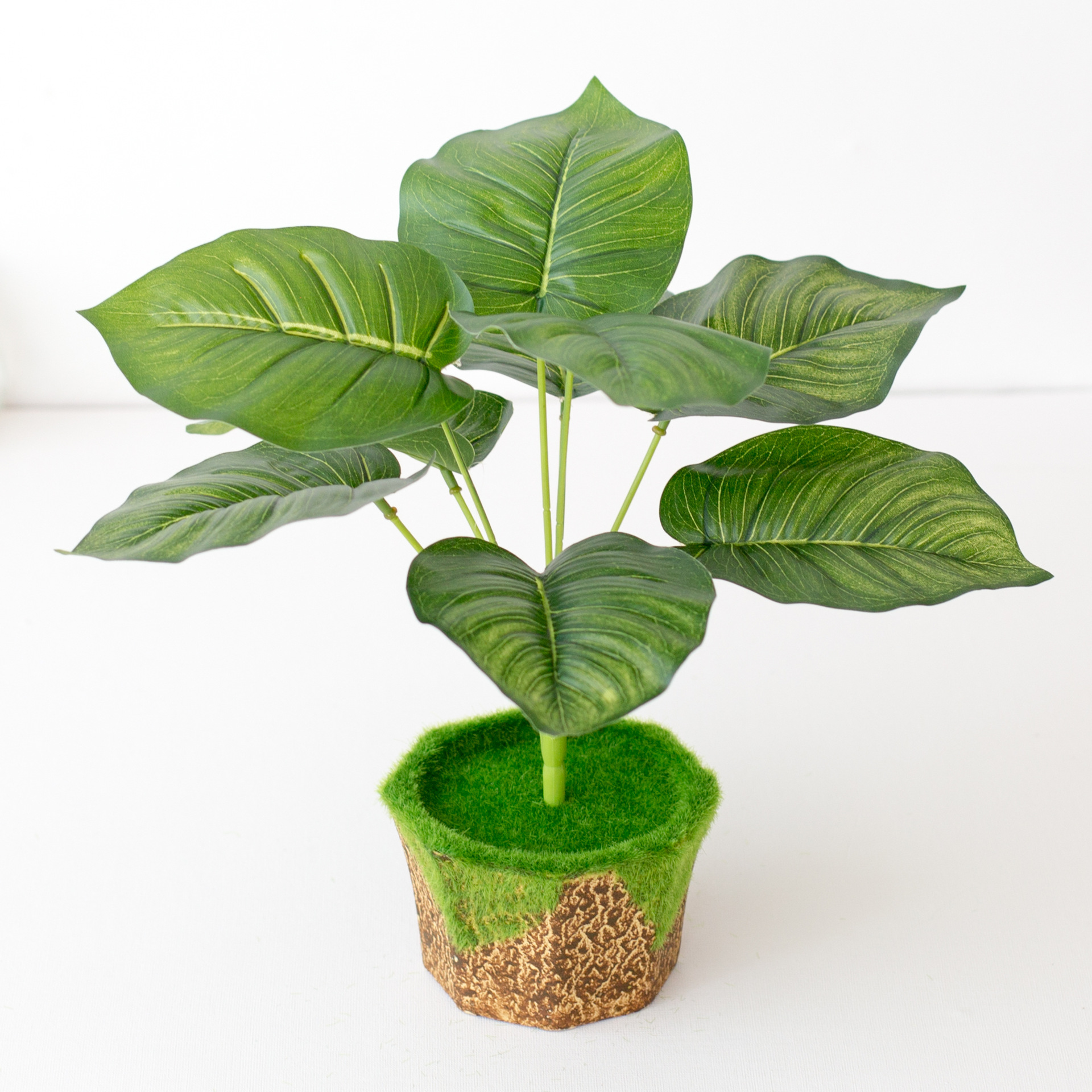 仿真盆栽植物仿真花纸浆叶仔盆景 居家装饰盆景绿植创意绿植摆件