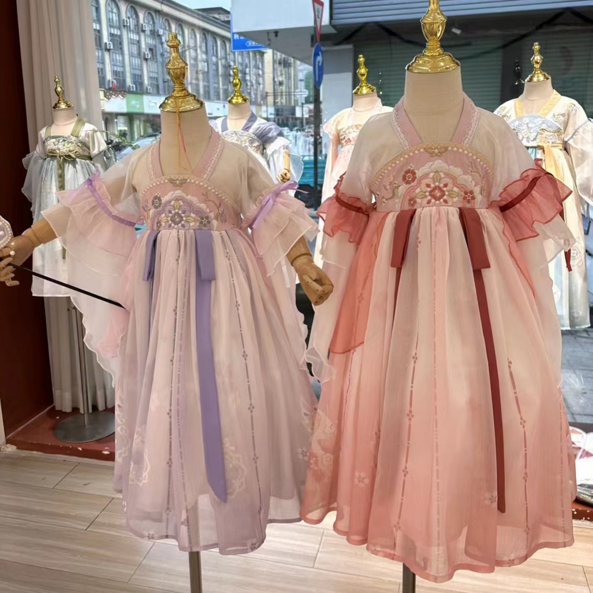 夏款汉服女童刺绣重工汉服大袖子儒裙夏季儿童古风精品汉服童儒裙