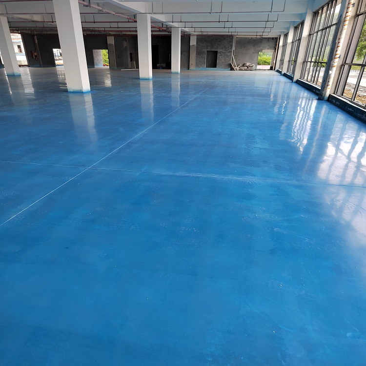 蓝色金刚砂加密封固化剂地坪室内停车场工厂耐磨防滑涂料地坪漆