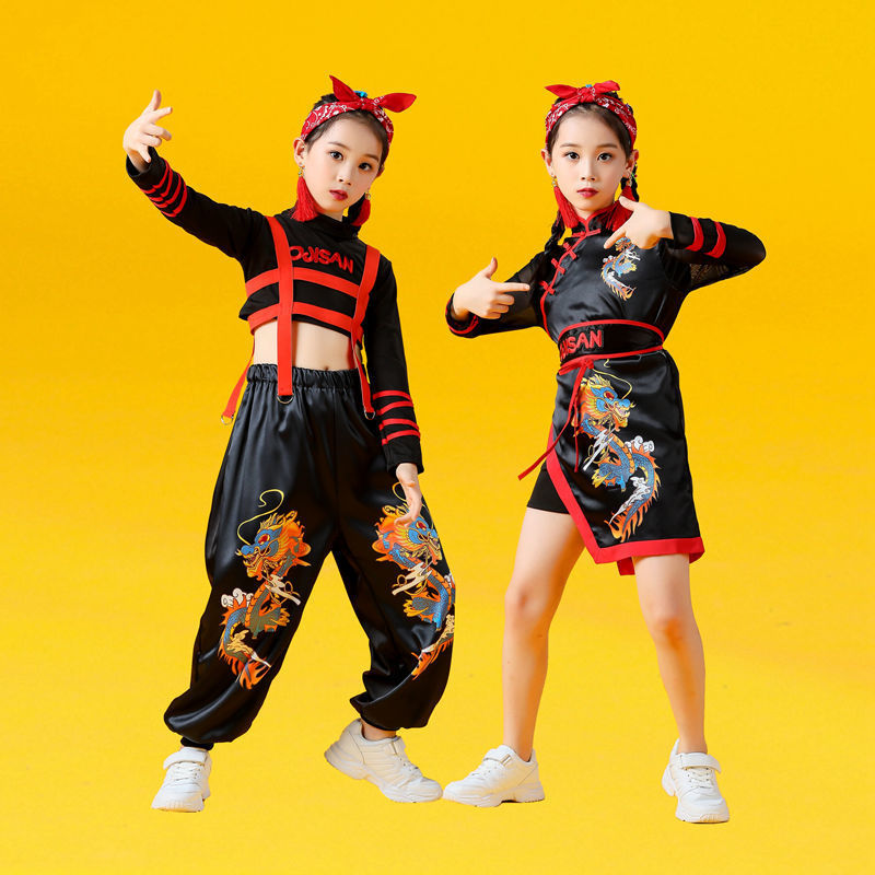 霍元甲舞蹈服装儿童演出服晚会表演服风嘻哈装爵士蹈服