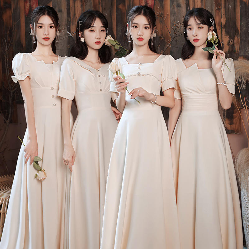 五一参加婚礼的衣服成人礼礼服女高中生裙子18岁毕业姐妹裙伴娘团