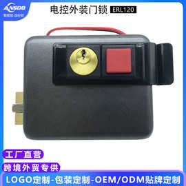 定制】美式防盗门锁外装电控锁单元楼宇灵性锁遥控户外防水电机锁